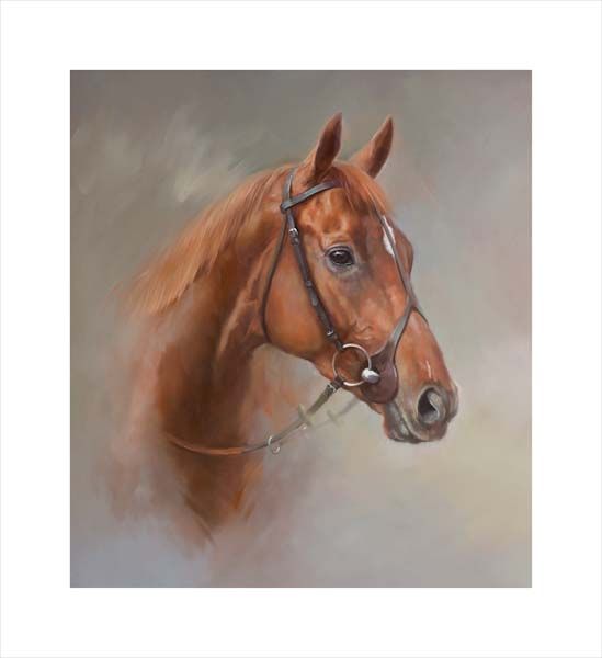 Galileo Gold. An equine, equestrian, racehorse and horse wall art canvas print of 2000 Guineas winner and stallion by Jacqueline Stanhope. Signed limited edition.