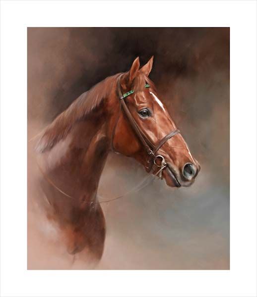 An equine, equestrian, racehorse and horse wall art canvas print of Epsom Derby winner and stallion New Approach by Jacqueline Stanhope. Signed limited edition.